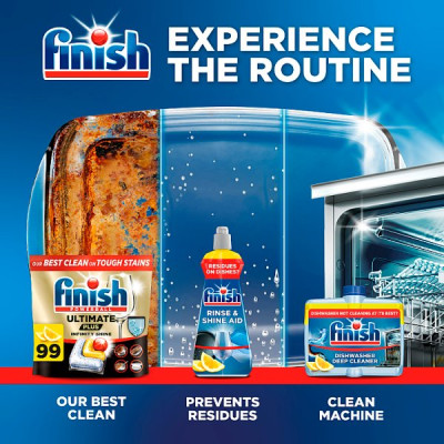 Finish Ultimate Plus All In One Lemon Dishwasher Tablets Lemon - 85 Tabs (1 x 85)