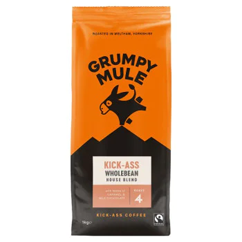 Grumpy Mule Kick Ass House Blend Whole Coffee Beans 1kg (1 x 1kg) Grumpy Mule Kick Ass House Blend Whole Coffee Beans 1kg (1 x 1kg)