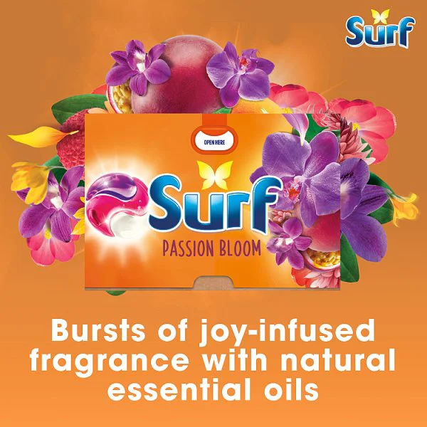 Surf 3 in 1 Passion Bloom Laundry Washing Detergent Capsules 15 washes (4 x 15w)