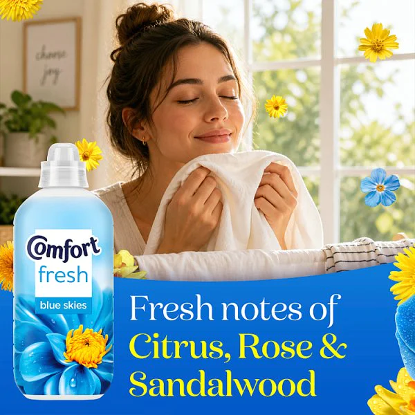 Comfort Fresh Fabric Conditioner Blue Skies 31 washes (930 ml) (8 x 31w)