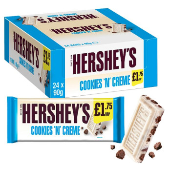 Hershey's Cookies 'N' Creme Bar 90g (24 x 90g)