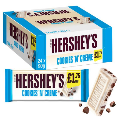 Hershey's Cookies 'N' Creme Bar 90g (24 x 90g)