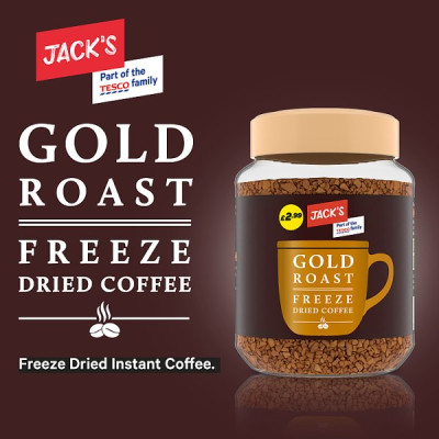 Jack's Gold Roast Freeze Dried Coffee 90g (6 x 90g)