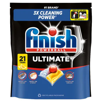 Finish Ultimate All In One  Dishwasher Tablets Lemon - 21 Tabs (7 x 21pk)
