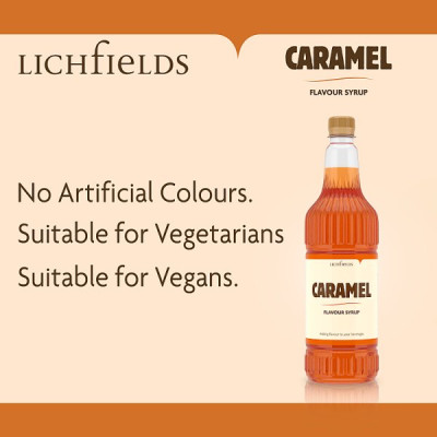 Lichfields Caramel Flavour Syrup 1 Litre (1 x 1ltr)