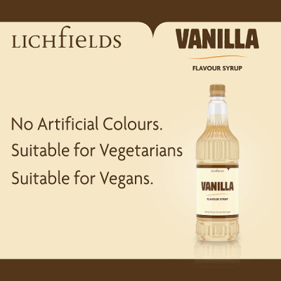 Lichfields Vanilla Flavour Syrup 1 Litre (6 x 1ltr)