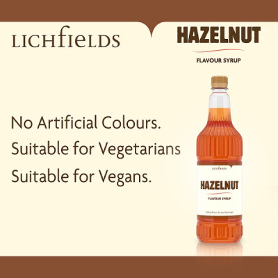 Lichfields Hazelnut Flavour Syrup 1 Litre (1 x 1ltr)