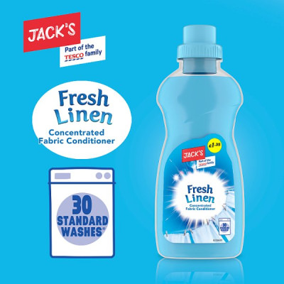 Jack's Fresh Linen Concentrated Fabric Conditioner 750ml (8 x 750ml)