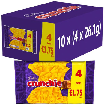 Cadbury Crunchie Chocolate Bar 104.4g (10 x 4pack)