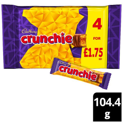 Cadbury Crunchie Chocolate Bar 104.4g (10 x 4pack)