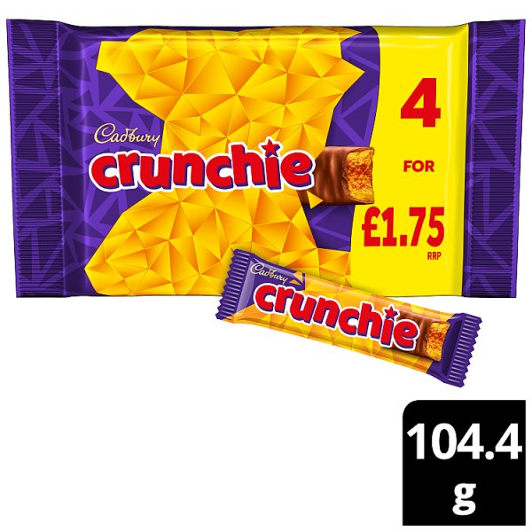 Cadbury Crunchie Chocolate Bar 104.4g (10 x 4pack)