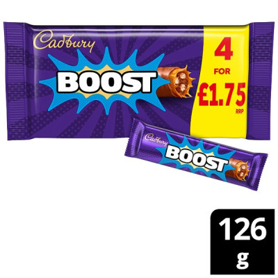 Cadbury Boost Chocolate Bar 126g (12 x 4pack) Cadbury Boost Chocolate Bar 126g (12 x 4pack)