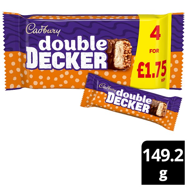 Cadbury Double Decker Chocolate Bar 149.2g (8 x 4pack) Cadbury Double Decker Chocolate Bar 149.2g (8 x 4pack)