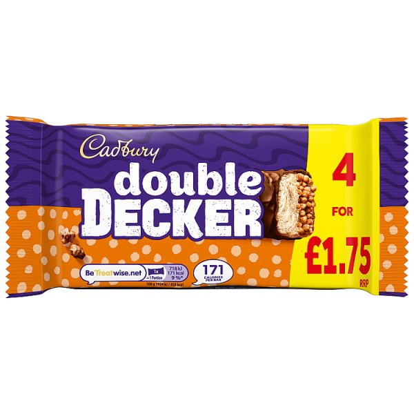 Cadbury Double Decker Chocolate Bar 149.2g (8 x 4pack) Cadbury Double Decker Chocolate Bar 149.2g (8 x 4pack)