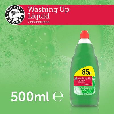 Euro Shopper Concentrated Washing Up Liquid 500ml (8 x 500ml)