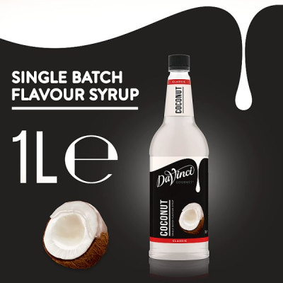 DaVinci Gourmet Classic Coconut Single Batch Flavoured Syrup 1L (1 x 1ltr)
