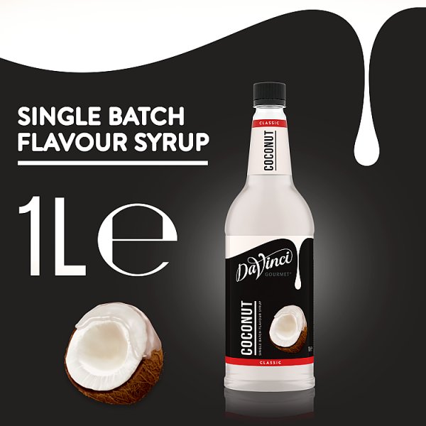 DaVinci Gourmet Classic Coconut Single Batch Flavoured Syrup 1L (1 x 1ltr)