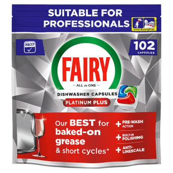 Fairy Professional Platinum Plus Dishwasher Tablets, 102 Washes (1 x 102pk)