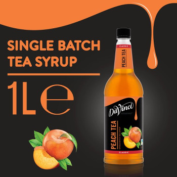 DaVinci Gourmet Classic Peach Single Batch Tea Syrup 1L (6 x 1ltr)