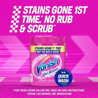 Vanish Gold Oxi Action Stain Remover Powder for clothes 450g (6 x 450g)