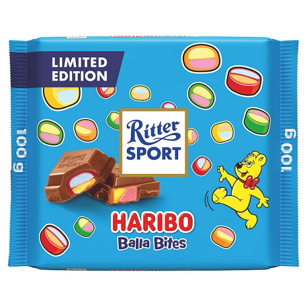Ritter Sport Limited Edition Haribo Balla Bites 100g (12 x 100g)
