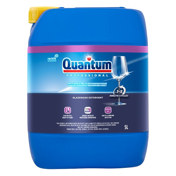 Quantum Professional by Finish Professional Glasswash Detergent 5L (1 x 5 Ltr)