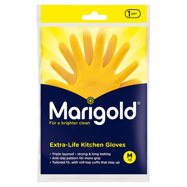 Marigold™ Kitchen Extra Life™ Gloves 7.5 Medium Size (6 x Med)