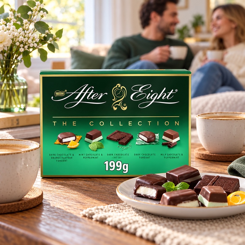 After Eight Dark and Milk Peppermint Chocolate Box 199g (Case of 8)