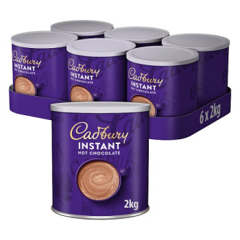 Cadbury Instant Hot Chocolate Large Tub 2Kg (1 x 2kg)