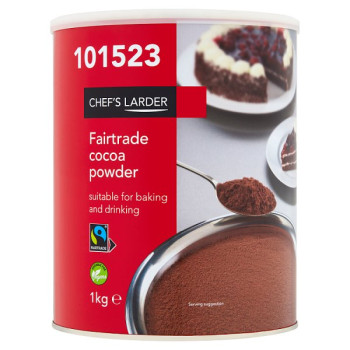 Chef's Larder Fairtrade Cocoa Powder 1kg (2 x 1kg)