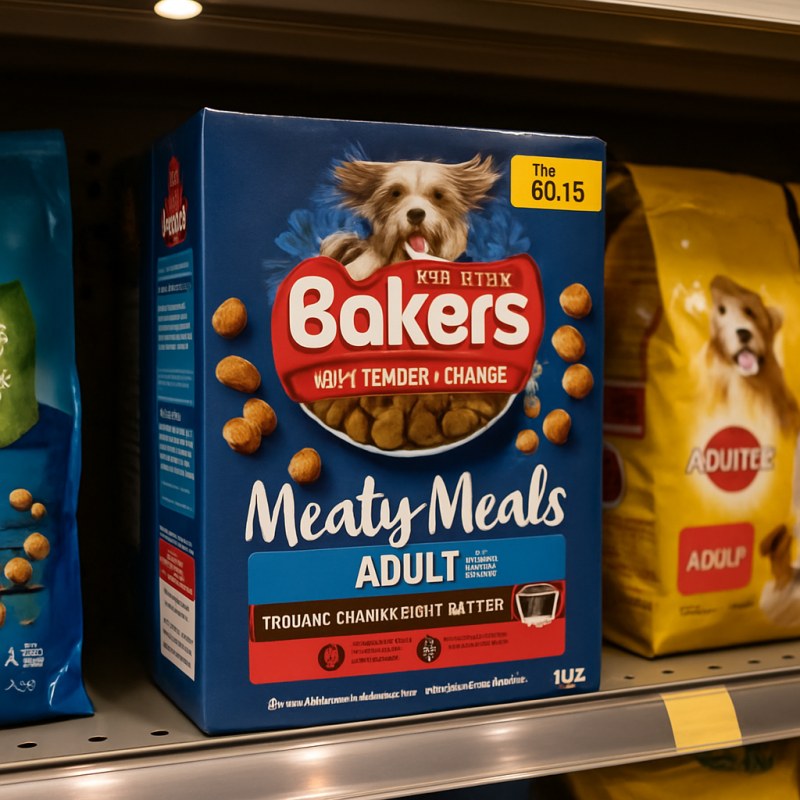 BAKERS Meaty Meals Adult Beef Dry Dog Food 1kg (Case of 5)