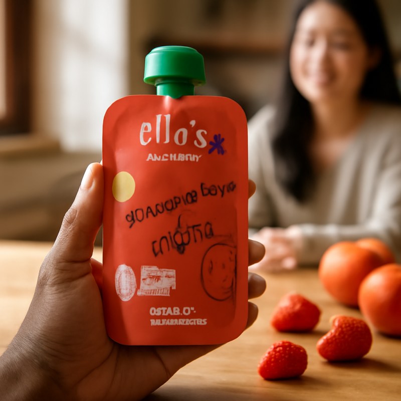 Ella's Kitchen Organic Strawberries + Apples Pouch 4+ Months 120g (Pack Of 7)