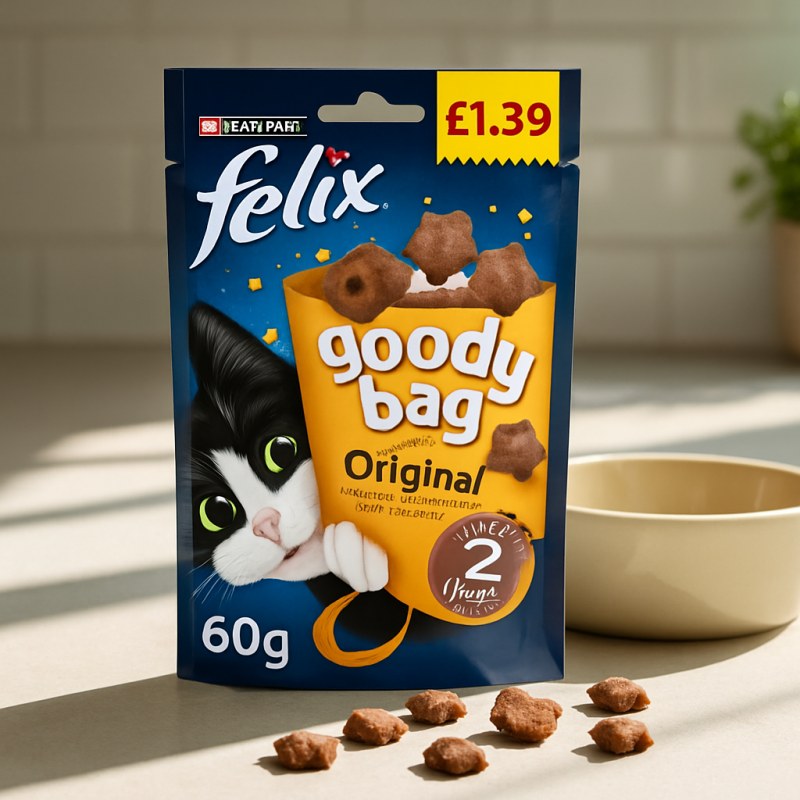 Felix Goody Bag Cat Treats Original 60g (Case of 8)