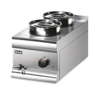 Lincat Silverlink 600 Electric Counter-top Bain Marie-Wet Heat-Round Pots-W300mm-1.0kW-BS3W