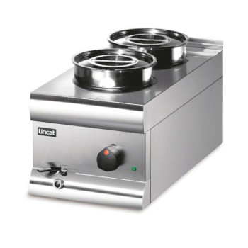 Lincat Silverlink 600 Electric Counter-top Bain Marie-Wet Heat-Round Pots-W300mm-1.0kW-BS3W