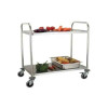 2 Tier Stainless Steel Trolley, Round Tube 1
