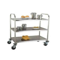 3 Tier Stainless Steel Trolley Round Tube