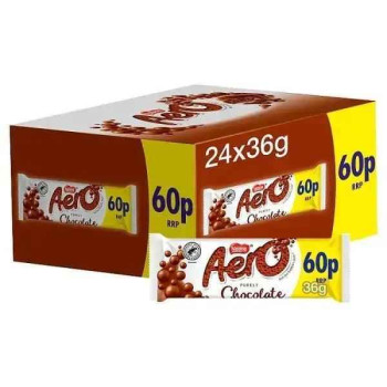 Aero Bubbly Milk Chocolate Bar 36g PMP 60p (Case of 24) Aero Bubbly Milk Chocolate Bar 36g PMP 60p (Case of 24)