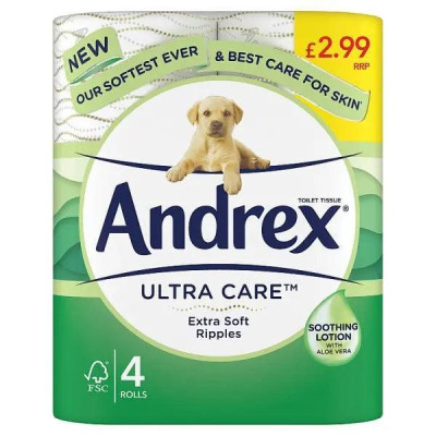 Andrex® Ultra Care Toilet Roll 4R 160sc (Case of 5)
