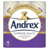 Andrex Supreme Quilts Toilet Tissue, 9 Quilted Toilet Rolls (Cas of 4)
