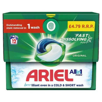 Ariel All-in-1 PODS®, Washing Capsules 12 (Case of 4)