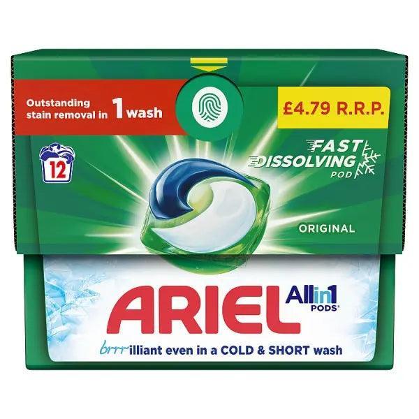 Ariel All-in-1 PODS®, Washing Capsules 12 (Case of 4) Ariel All-in-1 PODS®, Washing Capsules 12 (Case of 4)