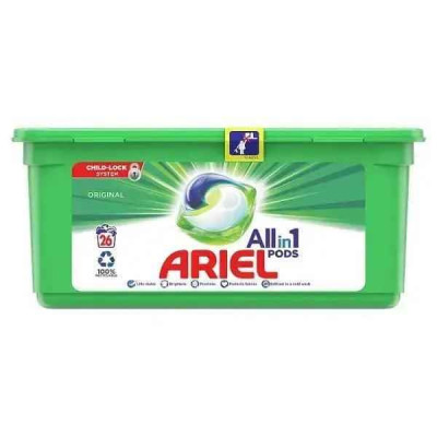Ariel All-in-1 Pods Washing Liquid Capsules Original, 26 Washes (Case of 3)
