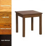 Arundel Wooden Table 70x70cm in Dark Walnut