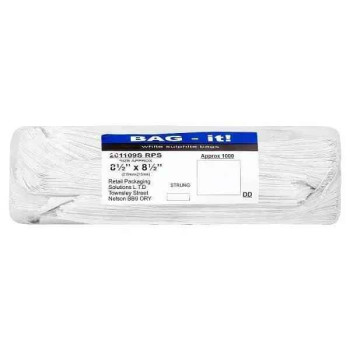Bag It, White Sulphite Bags 10" x 10", 8.5" x 8.5" Strung Approx 1000 Bag It, White Sulphite Bags 10" x 10", 8.5" x 8.5" Strung Approx 1000