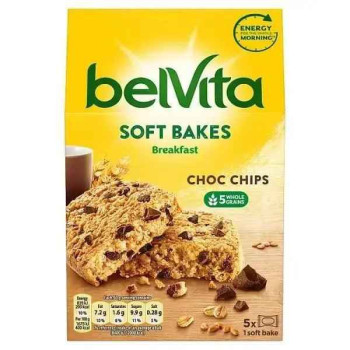 Belvita Breakfast Biscuits Soft Bakes Choc Chip 250g (Case of 6)