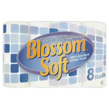 Blossom Soft Kitchen Towel 8 Roll, 200sheet, 2-ply (Case of 3) Blossom Soft Kitchen Towel 8 Roll, 200sheet, 2-ply (Case of 3)