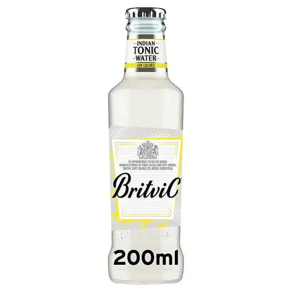 Britvic Indian Tonic Water Low Calorie Bottles 24 x 200ml (Case of 24)