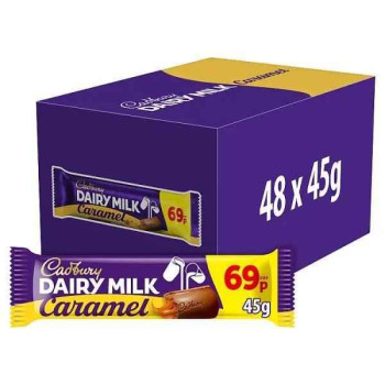 Cadbury Dairy Milk Caramel Chocolate Bar 45g (Case of 48)