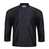 Chef Jacket Long Sleeve Denim Grey and Black